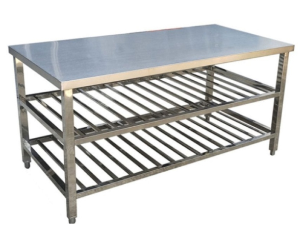 Bàn Inox Có 2 Giá Nan Dưới