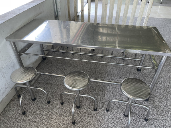Bộ Bàn ghế inox công nghiệp
