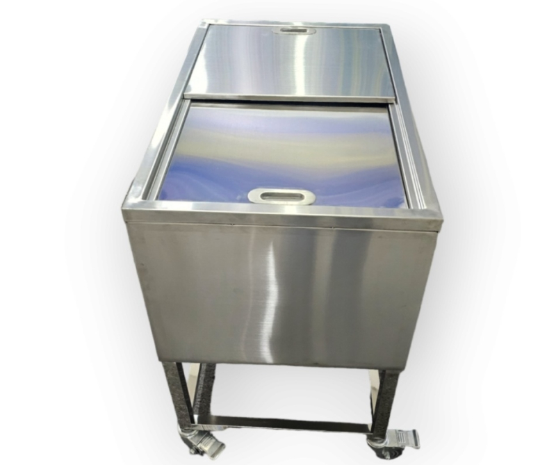 Thùng Đá Inox Có Chân & Bánh Xe