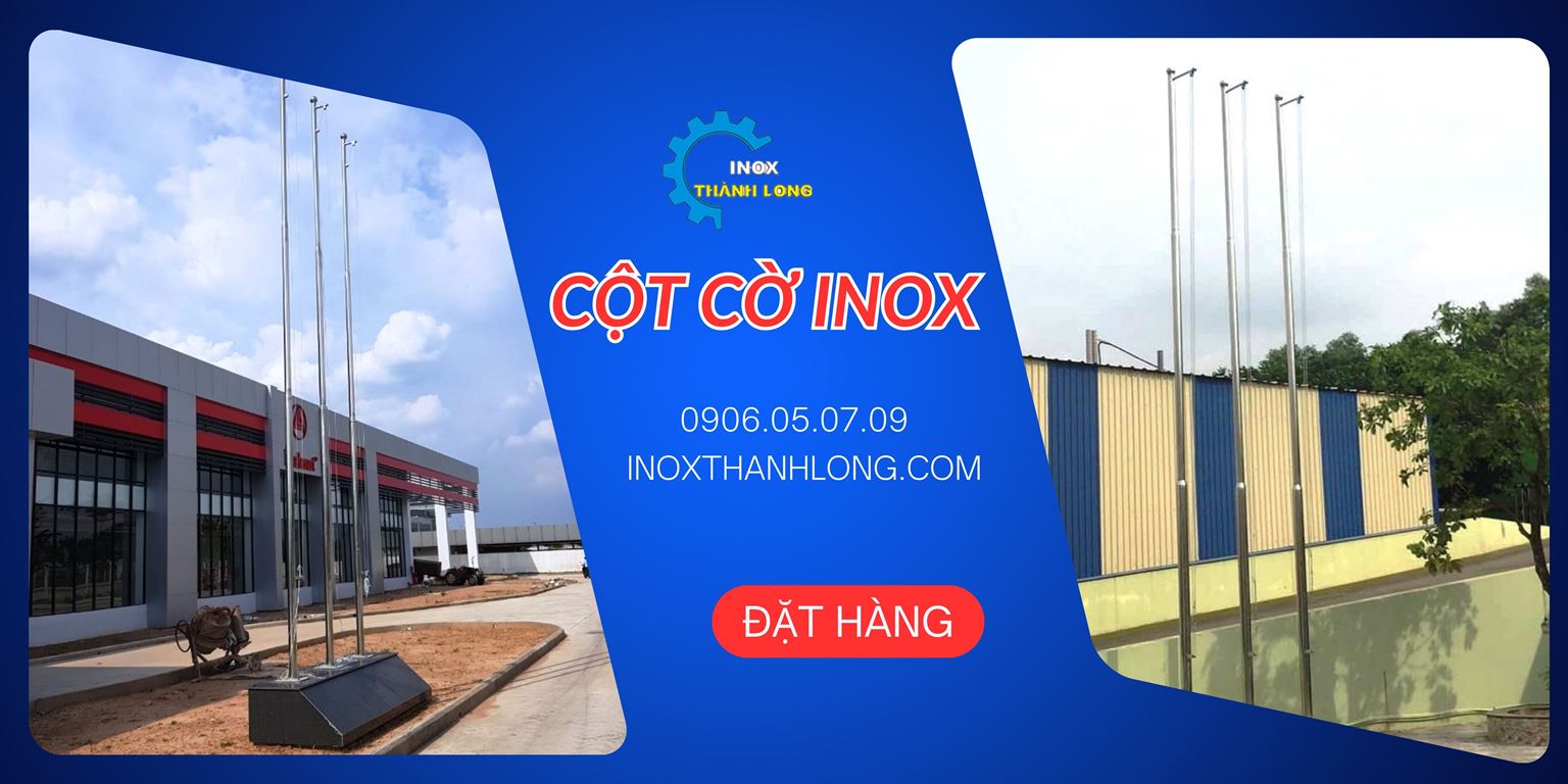 cột cờ inox banner